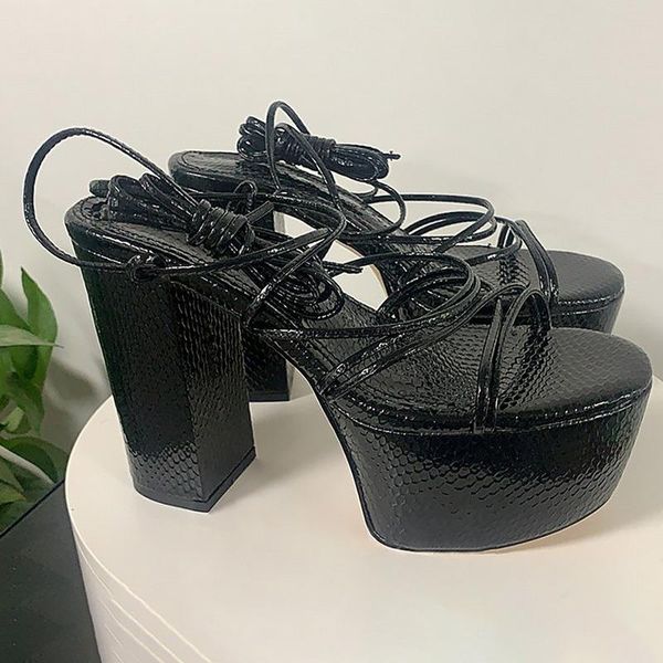 dress shoes summer cross-tied sandals women thick high heels platform fashion round toe party sandalias de las mujeres, Black
dress shoes summer cross-tied sandals women thick high heels platform fashion round toe party sandalias de las mujeres, Black