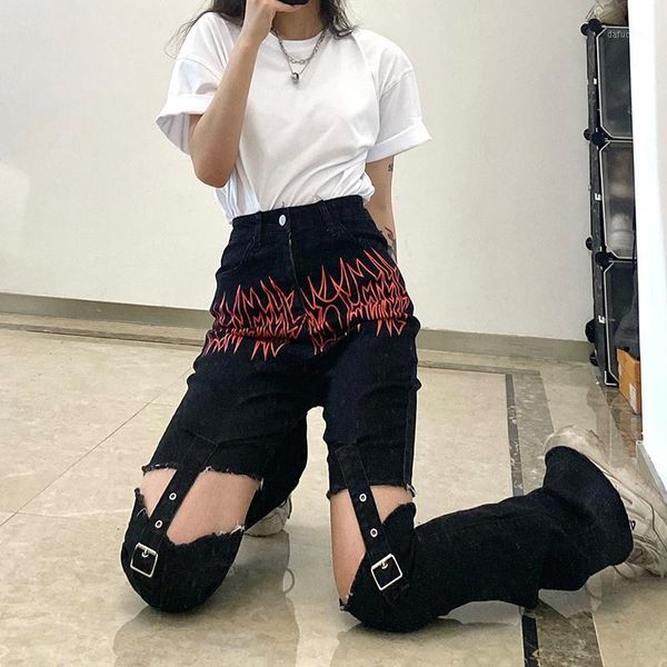 fashion flame long jeans high waist thigh hollow out strap connect trousers female girls wild trendy denim pants women's, Blue
fashion flame long jeans high waist thigh hollow out strap connect trousers female girls wild trendy denim pants women's, Blue