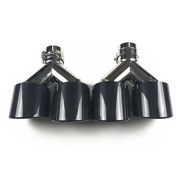 2 pcs: universal akrapovic dual exhaust muffler tips glossy carbon fiber + stainless steel auto exhausts end pipes
2 pcs: universal akrapovic dual exhaust muffler tips glossy carbon fiber + stainless steel auto exhausts end pipes