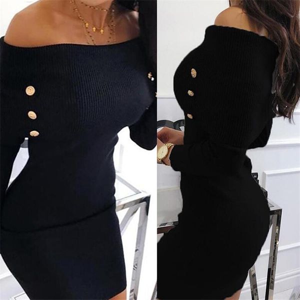 fashion women ladies soldi long sleeve off shoulder button bodycon slim autumn mini dress casual dresses, Black;gray
fashion women ladies soldi long sleeve off shoulder button bodycon slim autumn mini dress casual dresses, Black;gray