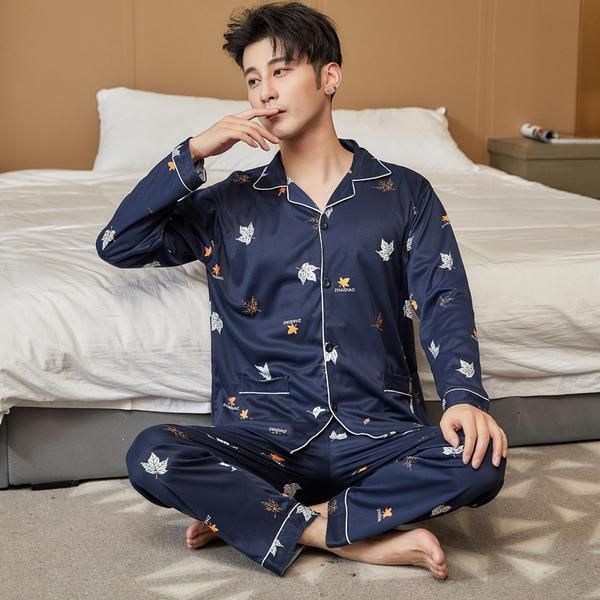 men's sleepwear cotton pajamas autumn cardigan long sleeve homewear set 3xl plus size 2pcs night sets winter trousers for men, Black;brown
men's sleepwear cotton pajamas autumn cardigan long sleeve homewear set 3xl plus size 2pcs night sets winter trousers for men, Black;brown