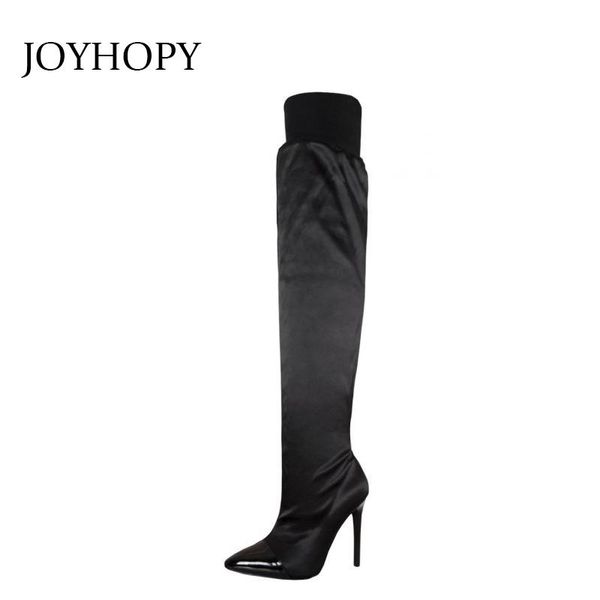 boots thin high heels shoes women winter stretch cloth pointed toe thigh with plush woman over the knee wb1498, Black
boots thin high heels shoes women winter stretch cloth pointed toe thigh with plush woman over the knee wb1498, Black