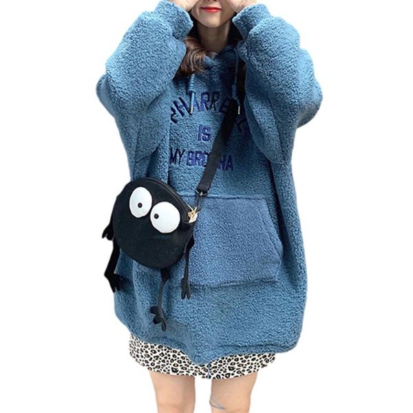 women's hoodies & sweatshirts womens fluffy hoodie pocket winter warmer lamb coat fashion casual loose hooded pullover long sleeve soli, Black
women's hoodies & sweatshirts womens fluffy hoodie pocket winter warmer lamb coat fashion casual loose hooded pullover long sleeve soli, Black