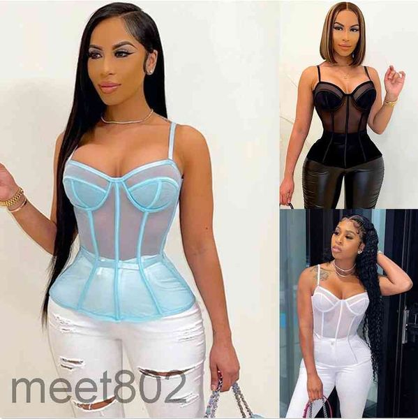 women t-shirt 2021 summer designer fashion women's v neck sleeveless vest solid color mesh splicing sling open back slim t-shirt, White
women t-shirt 2021 summer designer fashion women's v neck sleeveless vest solid color mesh splicing sling open back slim t-shirt, White