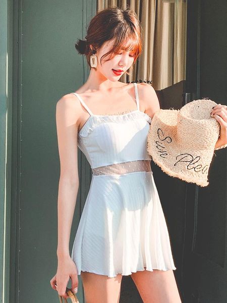 one-piece suits 2021 korean women one piece swimsuit white adjustable sling strapless bandeau cross strap back front-ruche trimmed skirt sui
one-piece suits 2021 korean women one piece swimsuit white adjustable sling strapless bandeau cross strap back front-ruche trimmed skirt sui