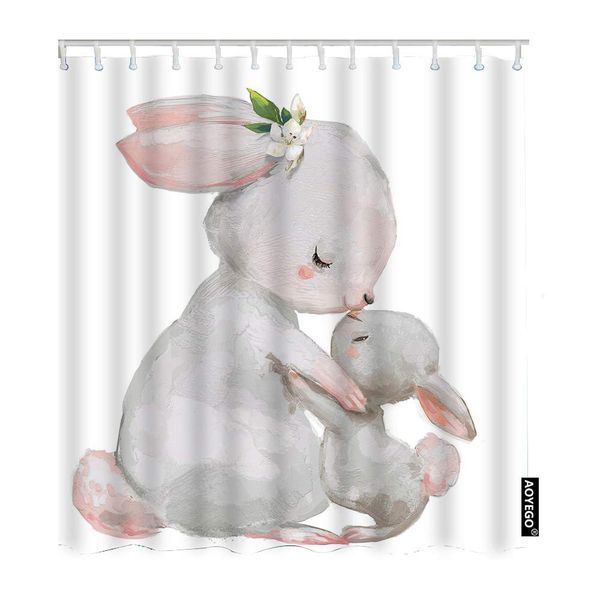 rabbit bathroom shower curtain cute animal hare mom with little bunny with flower leaves curtains home long polyester fabric
rabbit bathroom shower curtain cute animal hare mom with little bunny with flower leaves curtains home long polyester fabric