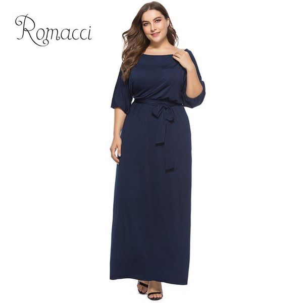 casual dresses romacci women off shoulder maxi dress three quarter sleeve one autumn solid slim boat neck belted long, Black;gray
casual dresses romacci women off shoulder maxi dress three quarter sleeve one autumn solid slim boat neck belted long, Black;gray