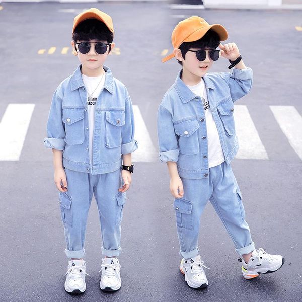 clothing sets jean spring autumn boys suits coat + pants 2pcs/set kids jacket teenager casual sport cotton tracksuit high quality, White
clothing sets jean spring autumn boys suits coat + pants 2pcs/set kids jacket teenager casual sport cotton tracksuit high quality, White