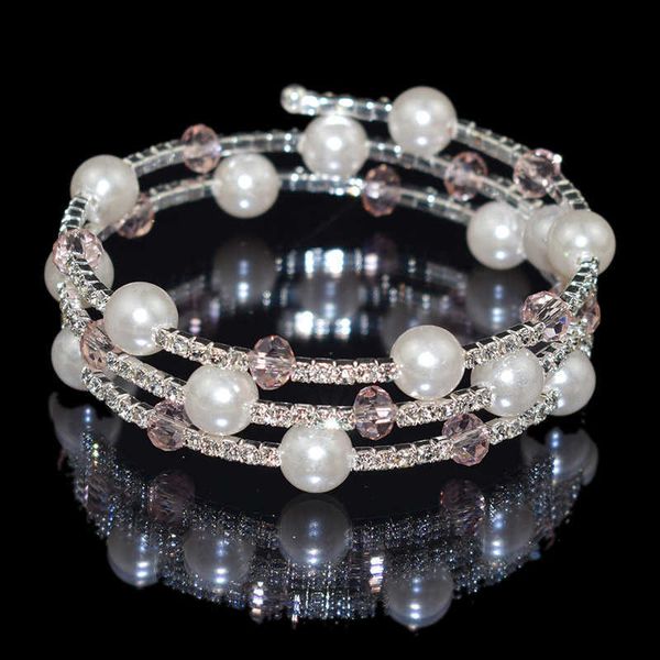 romantic shiny crystal pearl open bracelet 3 row pearl rhinestone bracelet woman 7 color crystal bracelet wedding jewelry gift q0719, Black
romantic shiny crystal pearl open bracelet 3 row pearl rhinestone bracelet woman 7 color crystal bracelet wedding jewelry gift q0719, Black