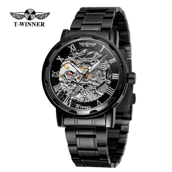 wristwatches t-winner watch full hollow men's automatic mechanical round black belt wrist, Slivery;brown
wristwatches t-winner watch full hollow men's automatic mechanical round black belt wrist, Slivery;brown