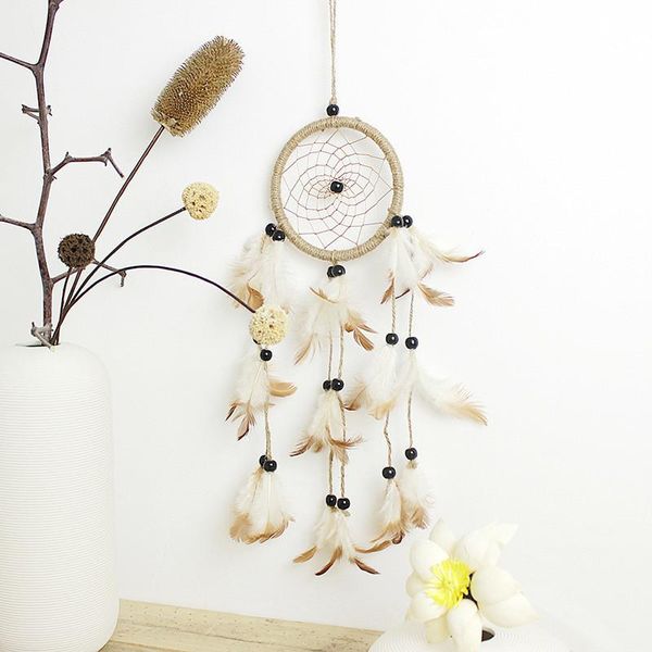 decorative objects & figurines 1pc natural feather rope wooden beads dreamcatchers pure hand-woven rural crafts gift pendant home decor
decorative objects & figurines 1pc natural feather rope wooden beads dreamcatchers pure hand-woven rural crafts gift pendant home decor