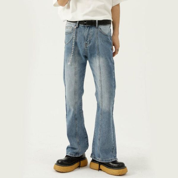 men's jeans man denim pants four seasons korean streetwear vintage fashion casual loose boot cut trousers, Blue
men's jeans man denim pants four seasons korean streetwear vintage fashion casual loose boot cut trousers, Blue