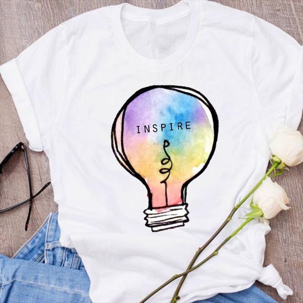 graphic watercolor vintage cute printing women t shirt 90s short sleeve print clothes lady tees womens, White 
graphic watercolor vintage cute printing women t shirt 90s short sleeve print clothes lady tees womens, White