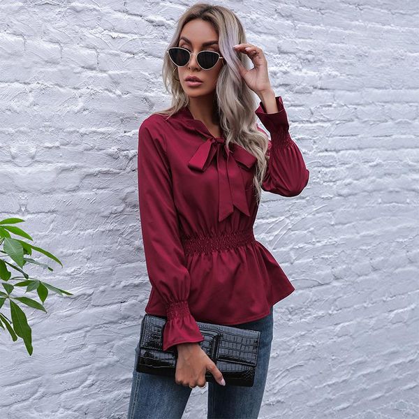 women's t-shirt 2021 spring / summer women blouses long sleeve casual v neck purity shirt waist pleated fashion office lady, White
women's t-shirt 2021 spring / summer women blouses long sleeve casual v neck purity shirt waist pleated fashion office lady, White