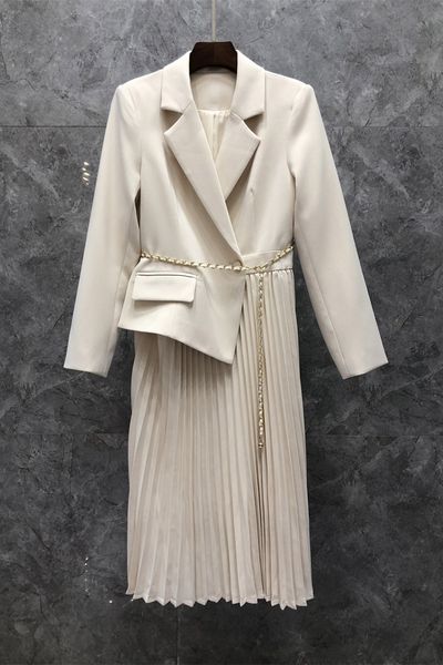 xiaozi western korean style elegant slim fit fake two-piece dress womens autumn european goods new pleated midi dress 9x, White;black
xiaozi western korean style elegant slim fit fake two-piece dress womens autumn european goods new pleated midi dress 9x, White;black