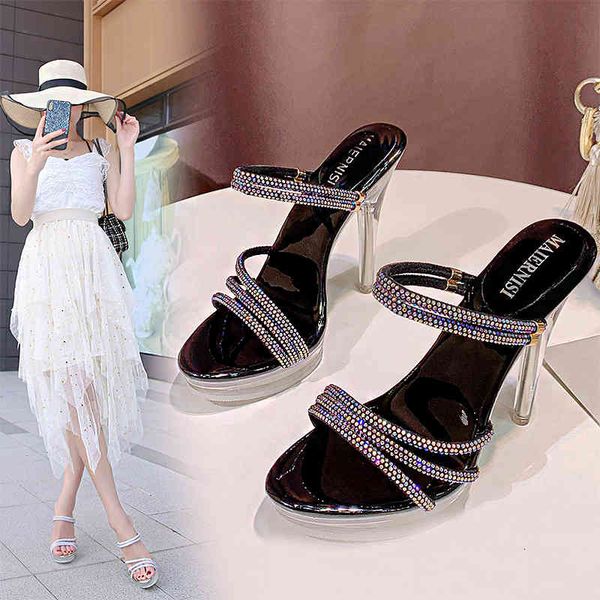 sandals summer comfortable and fashionable colorful diamond fish mouth women's party crystal transparent stiletto shoes 0926, Black
sandals summer comfortable and fashionable colorful diamond fish mouth women's party crystal transparent stiletto shoes 0926, Black