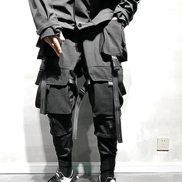 men's pants casual harem tide male trousers detachable multifunctional multi elastic waist fashion hip hop overalls loose pocket, Black
men's pants casual harem tide male trousers detachable multifunctional multi elastic waist fashion hip hop overalls loose pocket, Black