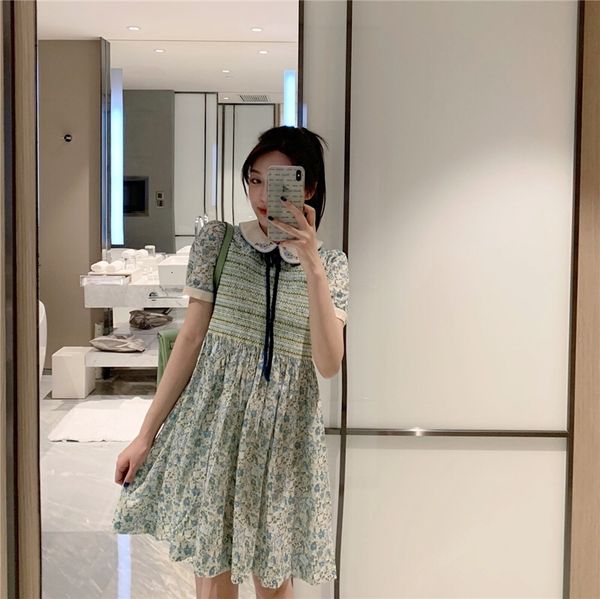 dresses109389 style in spring summer fashion broken green flowers design baby collar bow tie bubble short sleeve g1, Black;gray
dresses109389 style in spring summer fashion broken green flowers design baby collar bow tie bubble short sleeve g1, Black;gray