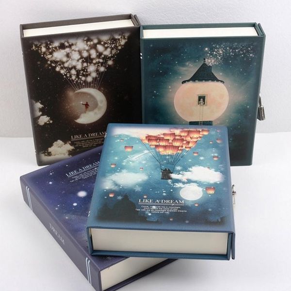 notepads "like a dream" diary with lock notebook cute functional planner book dairy journal stationery gift box package, Purple;pink
notepads "like a dream" diary with lock notebook cute functional planner book dairy journal stationery gift box package, Purple;pink