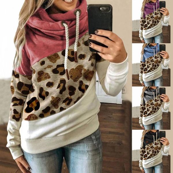 women's hoodies & sweatshirts autumn winter women hooded print leopard casual zipper splice drawstring pullover hoodie fashion q, Black
women's hoodies & sweatshirts autumn winter women hooded print leopard casual zipper splice drawstring pullover hoodie fashion q, Black