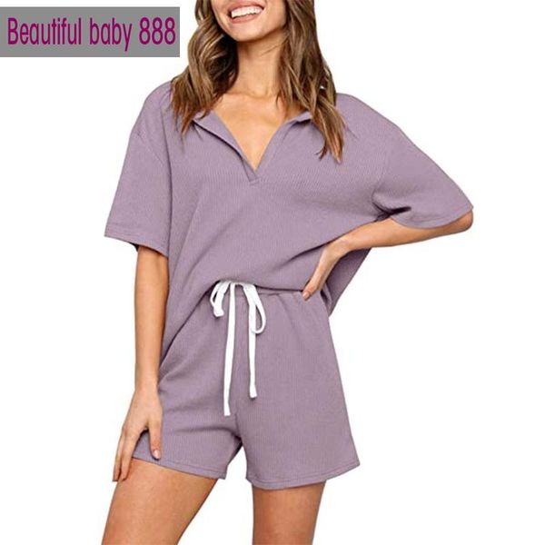 women's tracksuits meqeiss 2021 women pajamas set summer household pure color short sleeve leisure wears outside comfortable breathable, Gray
women's tracksuits meqeiss 2021 women pajamas set summer household pure color short sleeve leisure wears outside comfortable breathable, Gray
