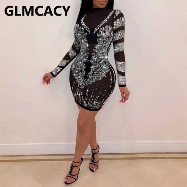 women diamond embellished mesh dress party club bodycon dress 210702, Black;gray
women diamond embellished mesh dress party club bodycon dress 210702, Black;gray