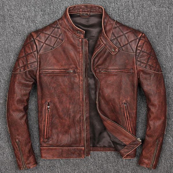 men's leather & faux 2021 vintage jacket men casual real cow coat korean motorcycle coats and jackets women's clothing wpy2479, Black
men's leather & faux 2021 vintage jacket men casual real cow coat korean motorcycle coats and jackets women's clothing wpy2479, Black