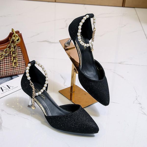 beaded pointed toe hollow office career high heels autumn summer korean version shoes for wedding women pumps thin dress, Black
beaded pointed toe hollow office career high heels autumn summer korean version shoes for wedding women pumps thin dress, Black