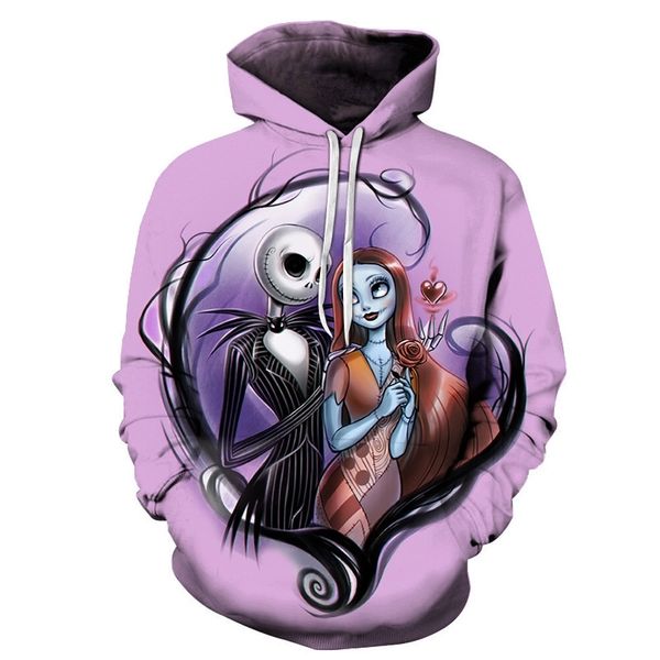 3d digital printing pink skeleton bride fashion casual hooded pullover trend, Black
3d digital printing pink skeleton bride fashion casual hooded pullover trend, Black