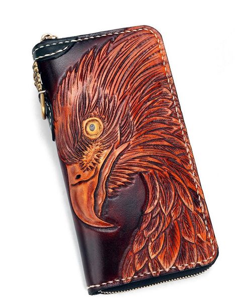 wallets man genuine leather carving eagle bag purses men long clutch vegetable tanned card holder wallet boyfriend gifts, Red;black
wallets man genuine leather carving eagle bag purses men long clutch vegetable tanned card holder wallet boyfriend gifts, Red;black