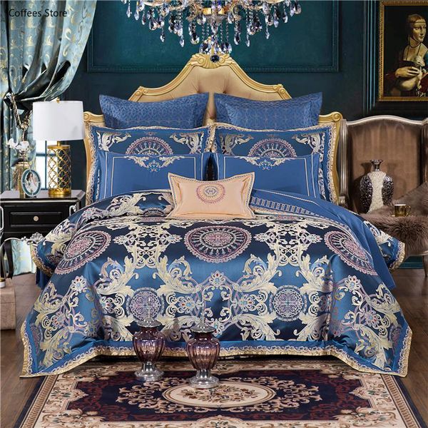 bedding sets blue luxury royal set king size bed embroidery satin jacquard duvet cover bed/flat sheet
bedding sets blue luxury royal set king size bed embroidery satin jacquard duvet cover bed/flat sheet