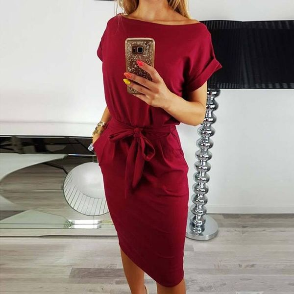 fashion women's sheath dress casual o-neck short sleeve slim pocket belt dresses bodycon club vestidos grey,royal blue, Black;gray
fashion women's sheath dress casual o-neck short sleeve slim pocket belt dresses bodycon club vestidos grey,royal blue, Black;gray