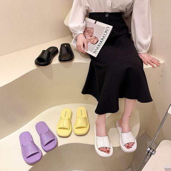 slippers korean version women casual thick-soled roman sandals flip-flops student candy-colored beach tide, Black
slippers korean version women casual thick-soled roman sandals flip-flops student candy-colored beach tide, Black