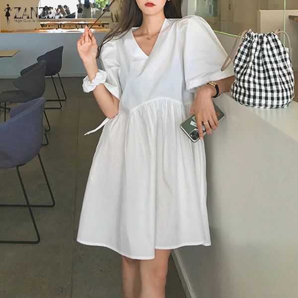 dresses elegant solid high waist dress women summer sundress 2021 casual puff sleeve short vestidos female v neck robe plus size, Black;gray
dresses elegant solid high waist dress women summer sundress 2021 casual puff sleeve short vestidos female v neck robe plus size, Black;gray