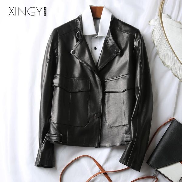 women's leather & faux 5035 single-breasted turn-down collar pu jacket with pockets womens casual black winter loose outerwear jaqueta
women's leather & faux 5035 single-breasted turn-down collar pu jacket with pockets womens casual black winter loose outerwear jaqueta
