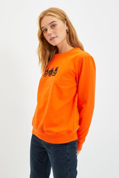 women's hoodies & sweatshirts trendyol printed basic knitted sweatshirt twoaw22sw2130, Black
women's hoodies & sweatshirts trendyol printed basic knitted sweatshirt twoaw22sw2130, Black