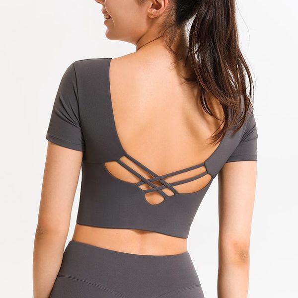 summer open back yoga shirts women short sleeve fitness sport t-shirts female athletic active pullover workout sportswear outfit
summer open back yoga shirts women short sleeve fitness sport t-shirts female athletic active pullover workout sportswear outfit