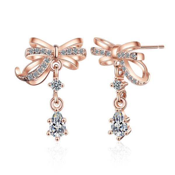 short small eardrop inlaid with drop-shaped zircon bowknot stud earrings for women rose gold fashion korean jewelry ladies gifts, Golden;silver
short small eardrop inlaid with drop-shaped zircon bowknot stud earrings for women rose gold fashion korean jewelry ladies gifts, Golden;silver