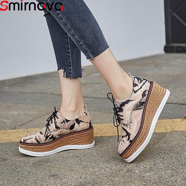 dress shoes smirnova fashion spring autumn woman square toe lace up platform wedges genuine leather women 2021, Black
dress shoes smirnova fashion spring autumn woman square toe lace up platform wedges genuine leather women 2021, Black