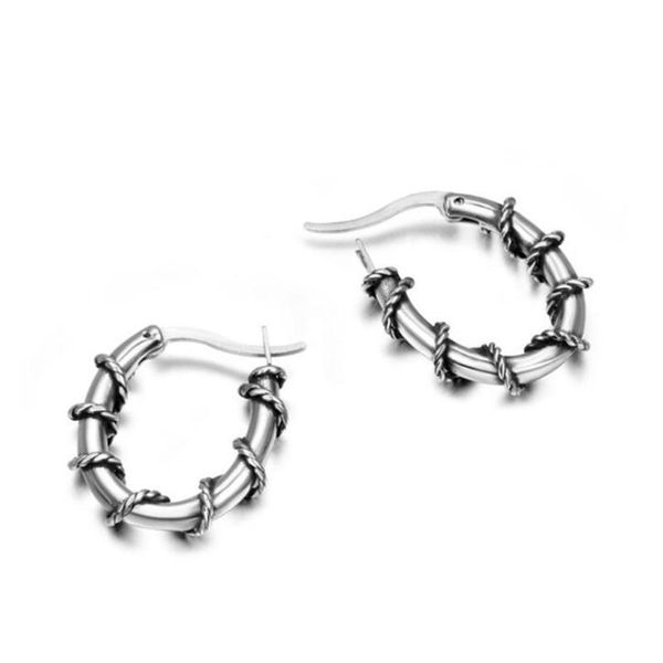 hoop & huggie stainless steel vintage rattan punk rock men's earrings women ladies rope jewellery gift for him, Golden;silver
hoop & huggie stainless steel vintage rattan punk rock men's earrings women ladies rope jewellery gift for him, Golden;silver