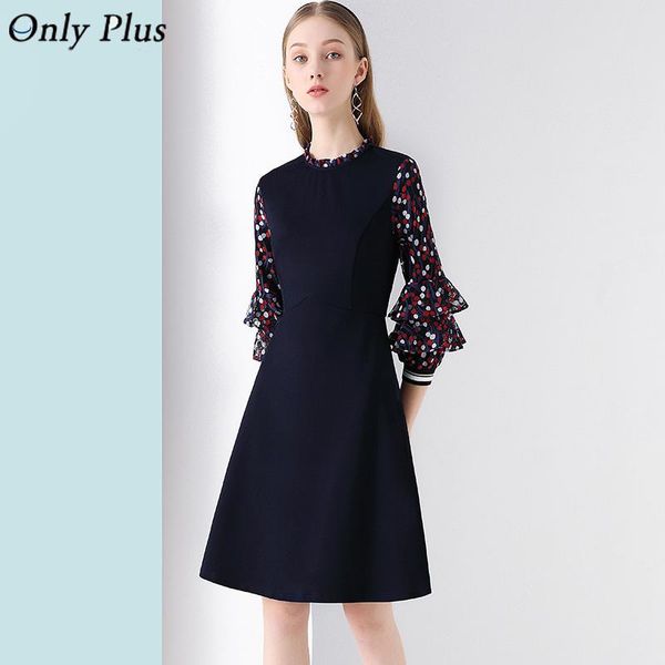 only plus spring autumn navy elegant dress women's polka dot sleeve thin high waist slim dresses casual party chiffon vestidos, Black;gray
only plus spring autumn navy elegant dress women's polka dot sleeve thin high waist slim dresses casual party chiffon vestidos, Black;gray