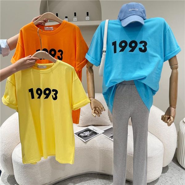 women's clothing spring summer 2021 simple number print round neck short sleeve t-shirt versatile casual couple top, White
women's clothing spring summer 2021 simple number print round neck short sleeve t-shirt versatile casual couple top, White