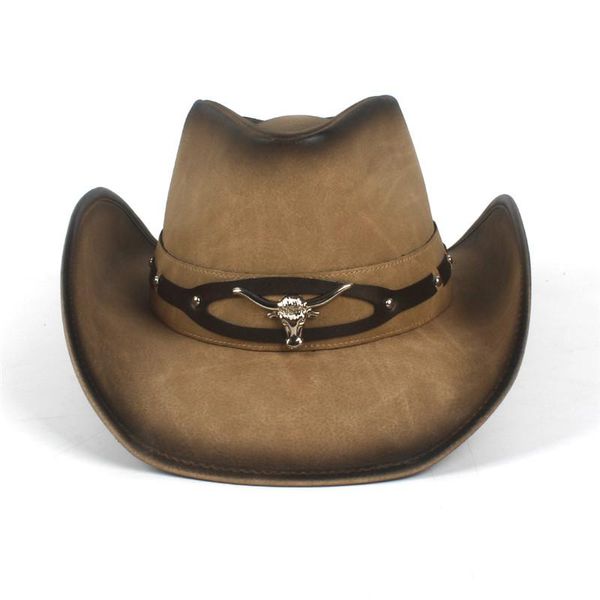 cloches men western cowboy hat roll up brim dad gentleman 100% leather sombrero hombre jazz caps size 58cm, Blue;gray
cloches men western cowboy hat roll up brim dad gentleman 100% leather sombrero hombre jazz caps size 58cm, Blue;gray