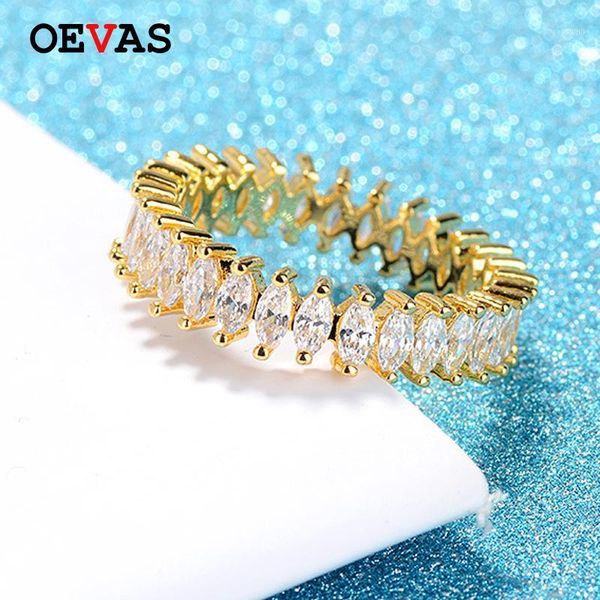 cluster rings oevas 100% 925 sterling silver 18k gold plated wedding for women sparkling 1 row horse eye zircon party fine jewelry gifts, Golden;silver
cluster rings oevas 100% 925 sterling silver 18k gold plated wedding for women sparkling 1 row horse eye zircon party fine jewelry gifts, Golden;silver