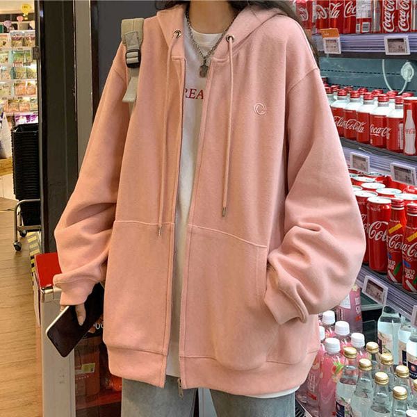 women's hoodies & sweatshirts solid hooded coat, trendy cardigan for students, spring and autumn, fine, korean style, overcoat t2h4, Black
women's hoodies & sweatshirts solid hooded coat, trendy cardigan for students, spring and autumn, fine, korean style, overcoat t2h4, Black