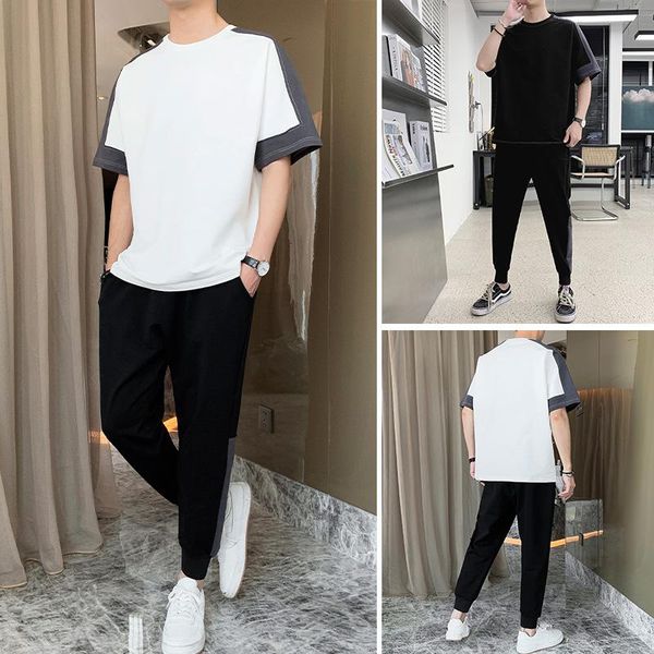 men's tracksuits summer suit casual loose youth sports short sleeve trousers two piece, Gray
men's tracksuits summer suit casual loose youth sports short sleeve trousers two piece, Gray