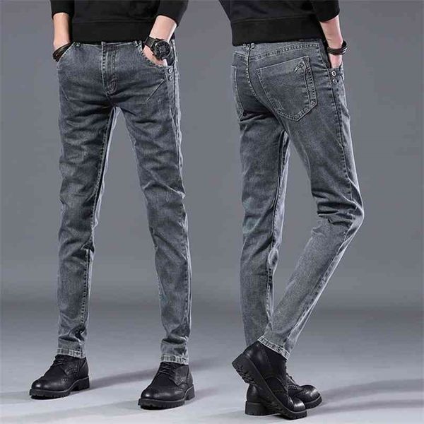 spring autumn men jeans black classic fashion designer denim skinny men's casual slim fit trousers 210716, Blue
spring autumn men jeans black classic fashion designer denim skinny men's casual slim fit trousers 210716, Blue