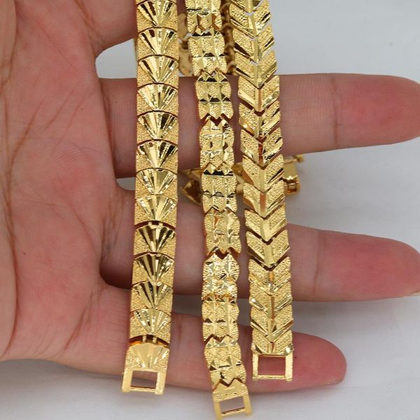link, chain african party jewelry gifts ethiopian cuban bangle dubai 24k gold color various shapes bracelet for men and women, Black
link, chain african party jewelry gifts ethiopian cuban bangle dubai 24k gold color various shapes bracelet for men and women, Black