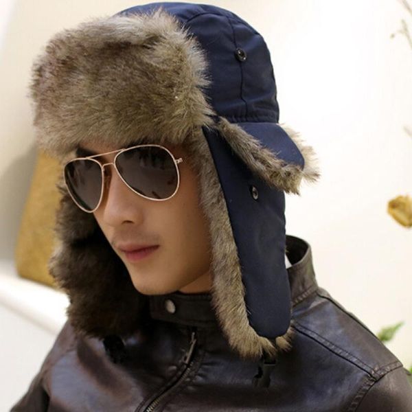 berets brand trapper bomber winter warm russian trooper ear flaps ski hat men women cap hats, Blue;gray
berets brand trapper bomber winter warm russian trooper ear flaps ski hat men women cap hats, Blue;gray