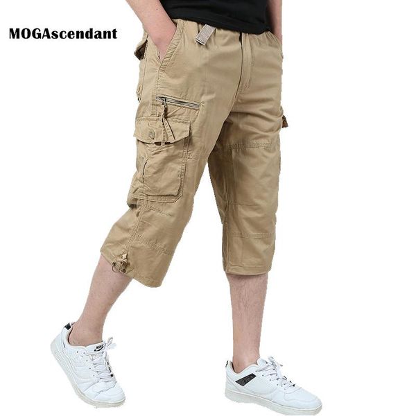 men's cargo shorts male casual multi pockets summer loose zipper breeches short pant cotton middle long, White;black
men's cargo shorts male casual multi pockets summer loose zipper breeches short pant cotton middle long, White;black